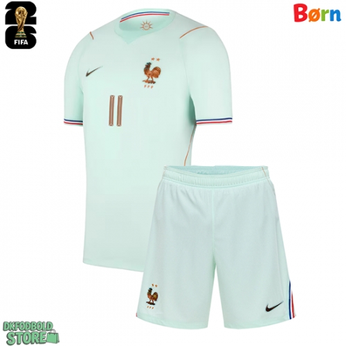 Frankrig Michael Olise #11 Replika Babytøj Udebanesæt Børn VM 2026 Kortærmet (+ Korte bukser)